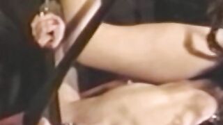 Restrained lesbian spanked and dominated over