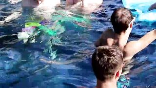 Jasper Robinson having a wild threesome fucking by the pool