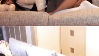 Young Japanese secretly filmed during pussy play