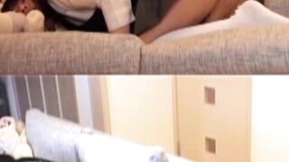 Young Japanese secretly filmed during pussy play