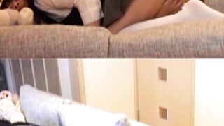 Young Japanese secretly filmed during pussy play