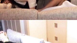 Young Japanese secretly filmed during pussy play