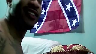Amateur black homosexual swallows big white dick like a pro