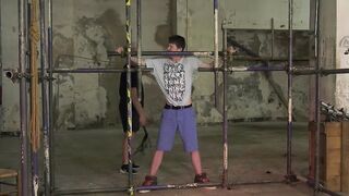 Young slave Bob Steel spanked by mature dom Sebastian Kane