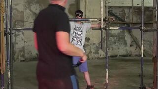 Young slave Bob Steel spanked by mature dom Sebastian Kane
