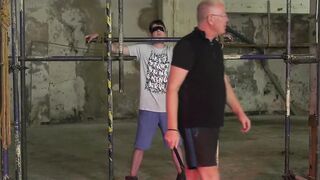 Young slave Bob Steel spanked by mature dom Sebastian Kane