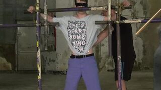 Young slave Bob Steel spanked by mature dom Sebastian Kane