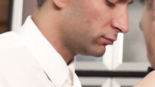 Sexy jock Cole Blue pounds his smooth ass into the throbbing dick of tattooed Brian A