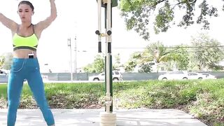 Amazing brunette teen with hot ass riding a stiff pole