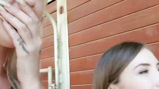 Cowgirl babes pique a cowboys interest as he fucks them hard