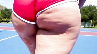 Oiling and fucking huge Latina ass from behind