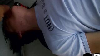 Horny throbbing twinks 3way bareback drill after face fuck
