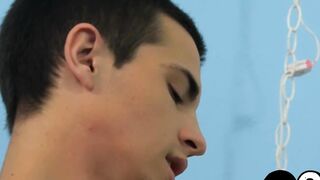 Beautiful Giovanni Lovell sucks hard cock before riding it