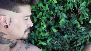 Tatted guys Kendro and Milo hang out by the pool to suck each others dicks