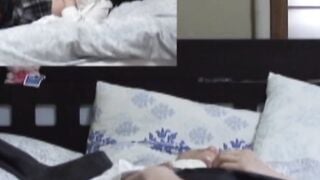 Japanese schoolgirl climaxing loudly during solo pussy play