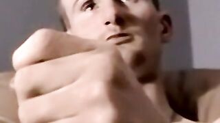 Gay amateur masturbates and shoots his loads of cum
