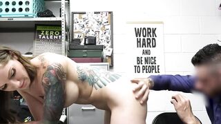 Shoplifter MILF caught and offers pussy