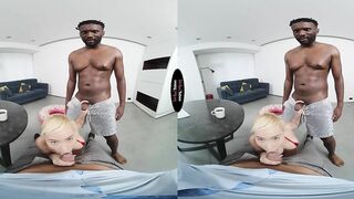 Natasha fucks african and white dudes till anal jizzed