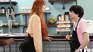 Long hooters milf screwed inside kitchen by Stepson