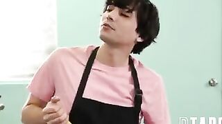 Long hooters milf screwed inside kitchen by Stepson