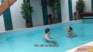 HUNT4K. Swimming pool is a nice place for bro to plowed
