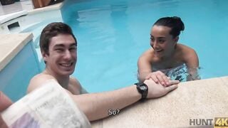 HUNT4K. Swimming pool is a nice place for bro to plowed