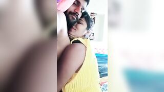Romance On Bed With Her Bf