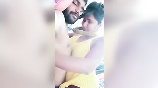 Romance On Bed With Her Bf