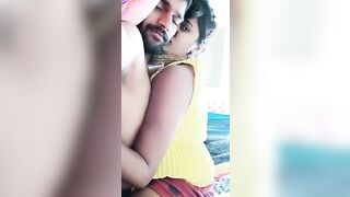 Romance On Bed With Her Bf