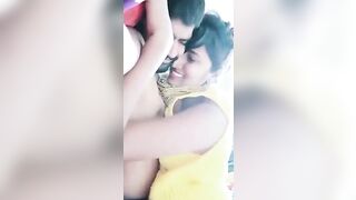 Romance On Bed With Her Bf