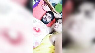 Romance On Bed With Her Bf