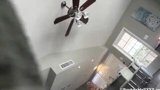 Filthy Payton Hall eats her stepson Connor's waffle load