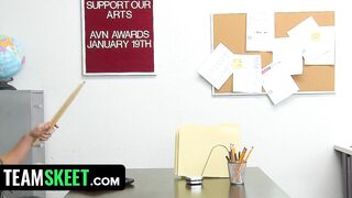 Slutty Schoolgirl Pounded On the Desk By Pervy Professor