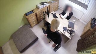LOAN4K. Needing a loan makes the businesswoman hook up