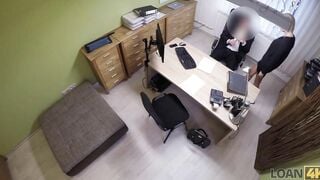 LOAN4K. Needing a loan makes the businesswoman hook up