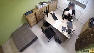 LOAN4K. Needing a loan makes the businesswoman hook up