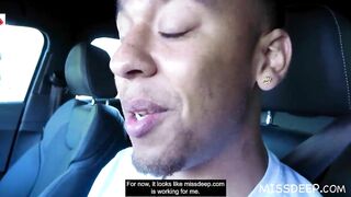 INTERRACIAL OUTDOOR: Ebony Dutch Man Fucks Barely Legal Inside Vehicle: CHRYSTAL SINN - MISSDEEP.com