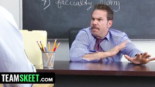 Beautiful Hispanic Teens Offer Professor A Bj