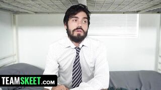 Huge Natural Boobed 18 Blake Blossom Skips Class To Riding The Next Door Long Penis And Got His Cum