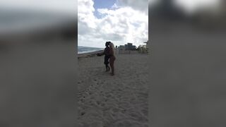 Huge ass Pinky nude beach fun