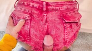 Nailed my Red Shorts and use CBD lube to plowed me