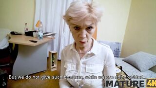 MATURE4K. Charmer prefers to fool around with client instead of doing work