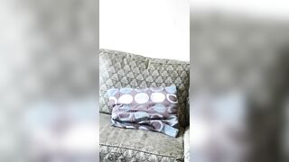 pretty zoom, crazy hot clear close-up of turned on housemate dildoing