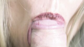 Erotic close-up tongue head