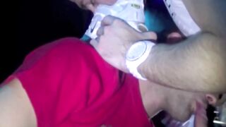 Jocks Jonathan Darko and Tony Cisser drown in each other tongue