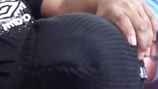 Sub Marshall rides his dom Tahar huge cock while being spanked