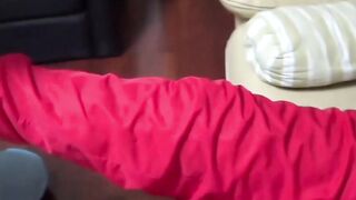 Sub Marshall rides his dom Tahar huge cock while being spanked