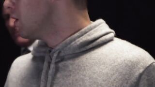 Hairy Maxx Monroe jerks dick while getting dildo fuck with suited master Matthew Figa