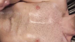Hairy Maxx Monroe jerks dick while getting dildo fuck with suited master Matthew Figa