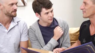 Bald stepuncle Jake Lawrence delights in both me and my stepdads cocks Hoe 2